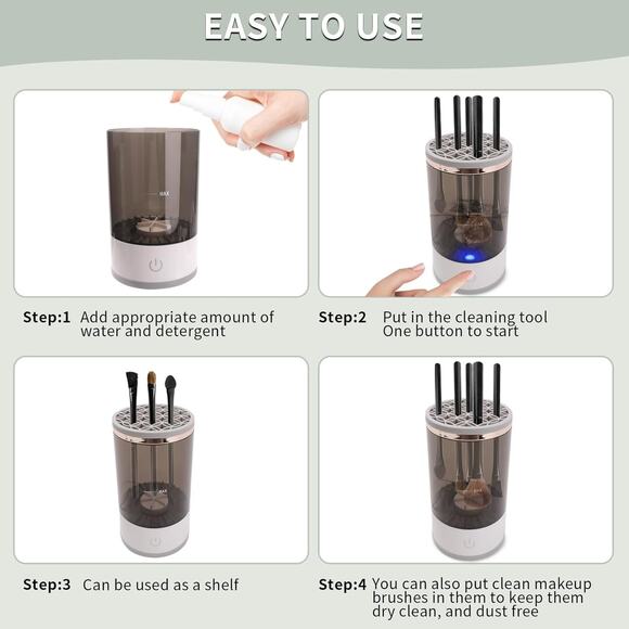 Makeup Brush Cleaner Electric Machine Deep Cleaner Sanitizer USB - Picture 3 of 7